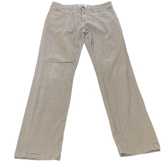 Goodthreads Corduroy Pants Mens 33x34 Khaki Straight Leg Flat Front Slack Preppy - Picture 1 of 7